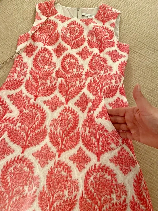 Diane von Furstenberg Pink & Coral Textured Dress - Picture 9 of 10